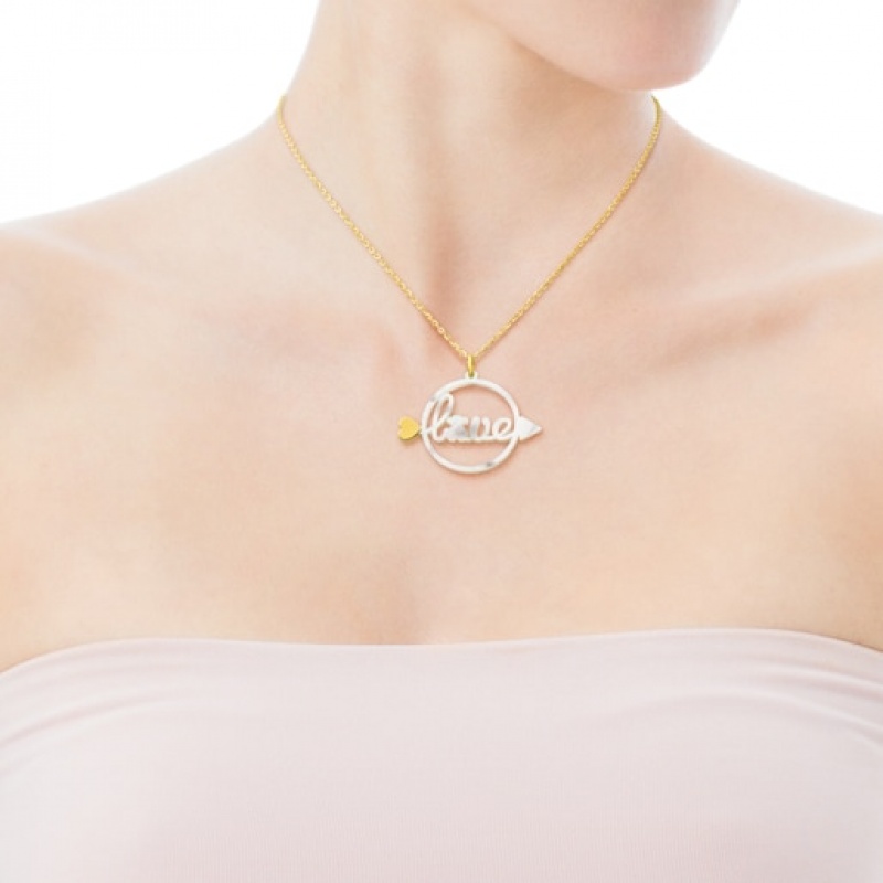 Přívěsky Tous San Valentin With Mother-of-pearl Zlaté | CZ-WIZUVL940