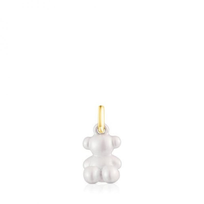 Přívěsky Tous Small Bold Bear Steel Stříbrné | CZ-STNFBG459