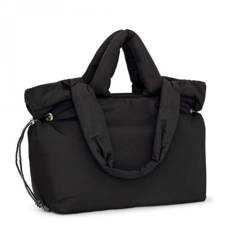 Tote Tous Large Carol Soft Černé | CZ-RKYDCP856