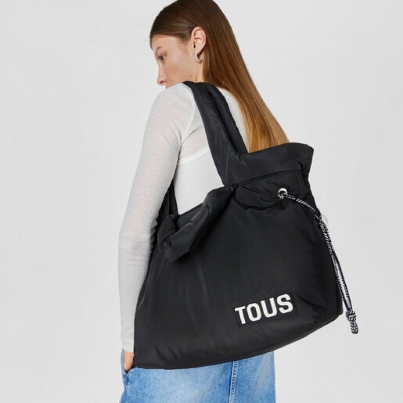 Tote Tous Large Carol Soft Černé | CZ-RKYDCP856