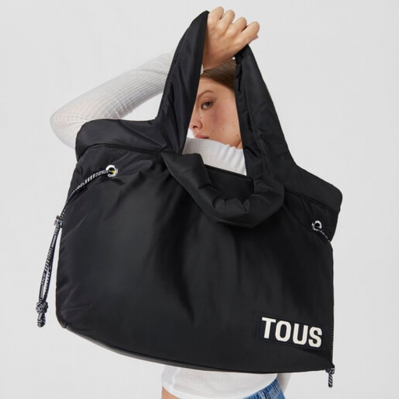 Tote Tous Large Carol Soft Černé | CZ-RKYDCP856