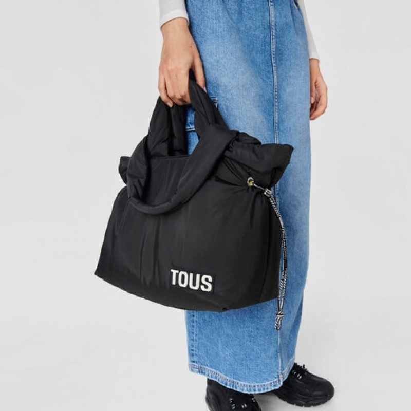 Tote Tous Large Carol Soft Černé | CZ-RKYDCP856