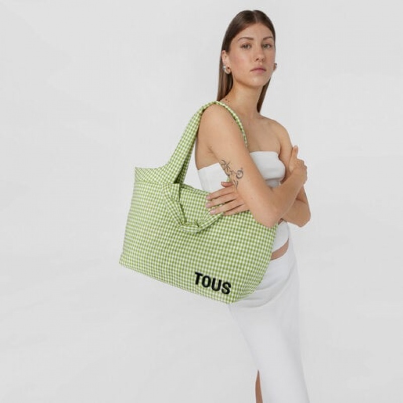 Tote Tous Large Carol Vichy Zelene | CZ-YHQOSK651