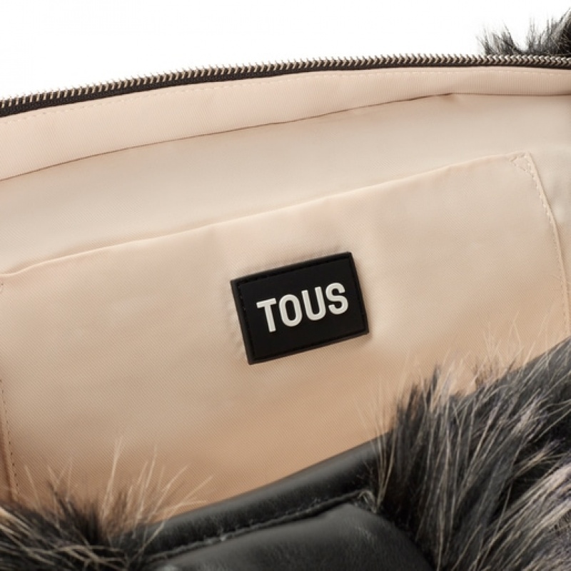 Tote Tous Large Carol Warm Černé | CZ-RFKMGH836