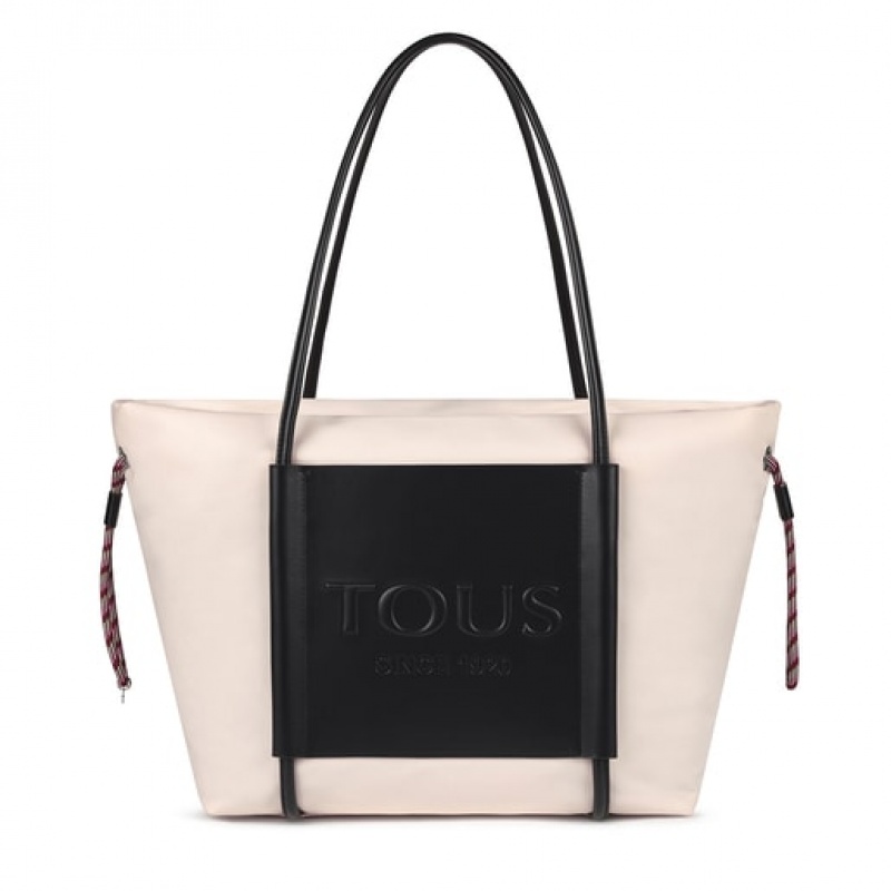 Tote Tous Large Nude Empire Soft Béžový Černé | CZ-VJEICH481