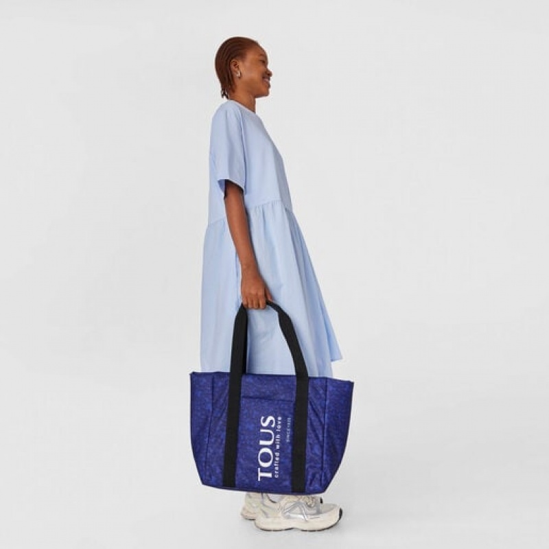 Tote Tous Large Nylon Kaos Mini Evolution Fialové | CZ-XGOQPV207