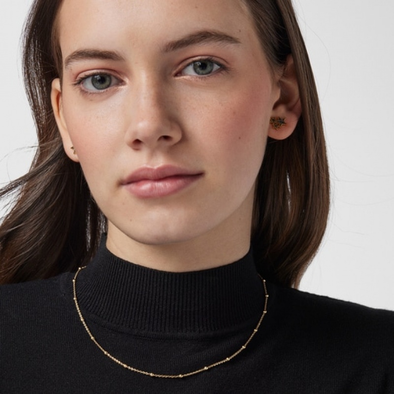 Řetízkový Popruh Tous Basics Choker With Interspersed Beads Stříbrné | CZ-WRJMQF831