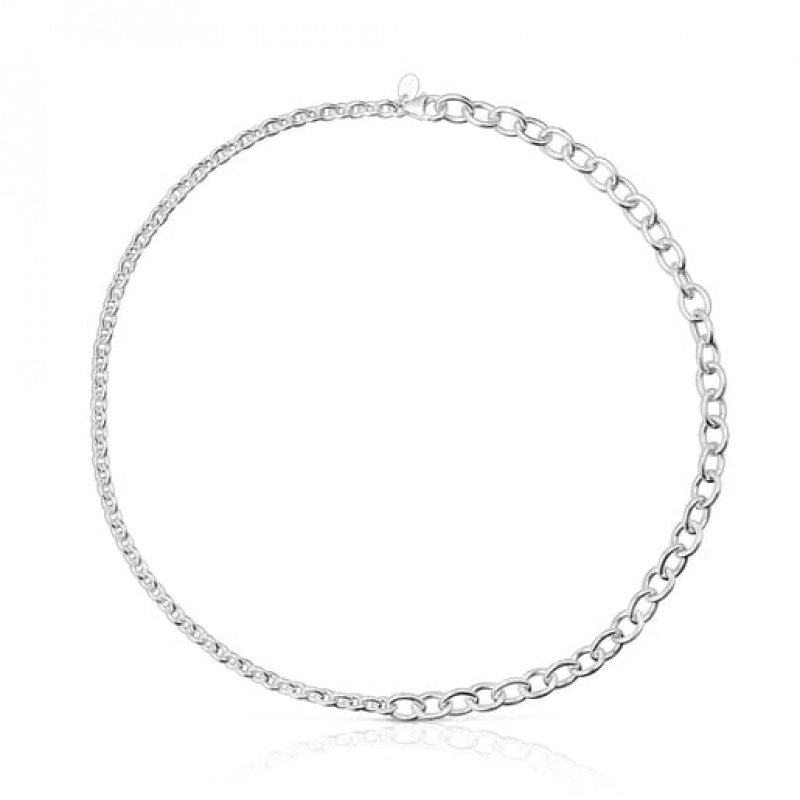 Řetízkový Popruh Tous Calin Choker With Round Rings Stříbrné | CZ-NQEIZF398