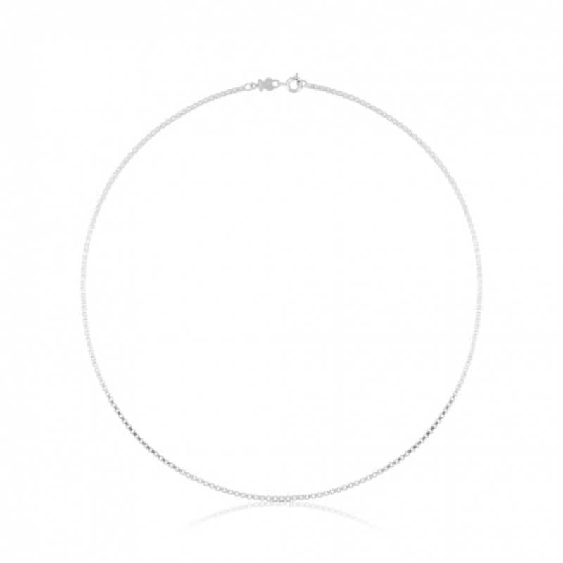 Řetízkový Popruh Tous Choker Semi-rigid 45cm Stříbrné | CZ-MFTZRA520