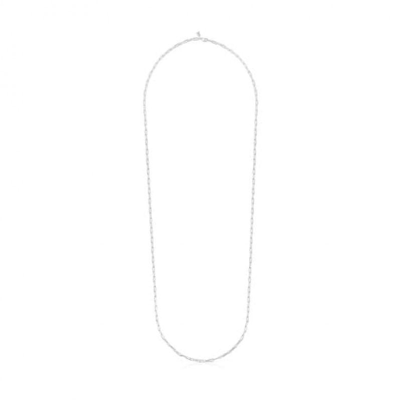 Řetízkový Popruh Tous Choker With Oval Rings 95cm Stříbrné | CZ-LSKZPH946