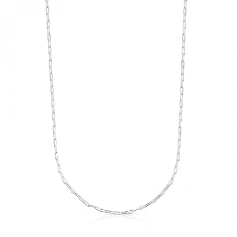 Řetízkový Popruh Tous Choker With Oval Rings 95cm Stříbrné | CZ-LSKZPH946