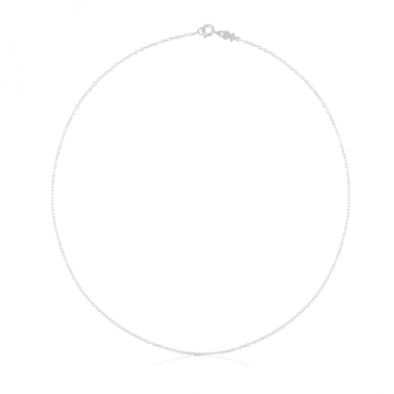 Řetízkový Popruh Tous Choker With Oval Rings 45cm Stříbrné | CZ-ZMBJSU621