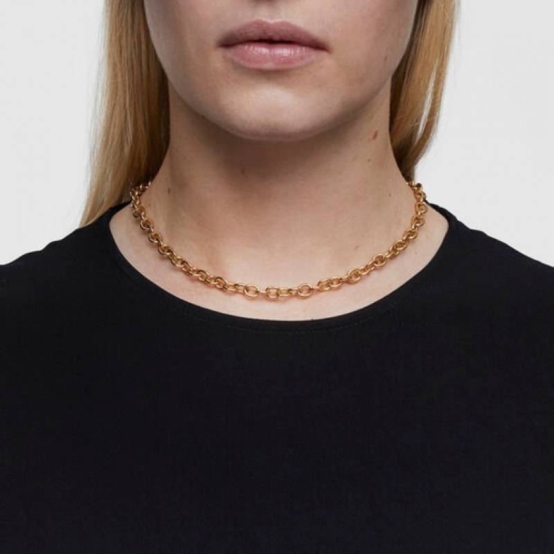 Řetízkový Popruh Tous Curb Choker With Stříbrné | CZ-CQJENA249