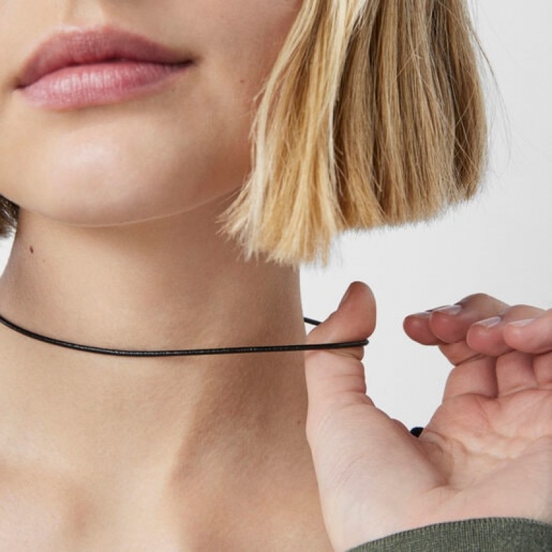 Řetízkový Popruh Tous Læder Choker With Clasp Černé | CZ-TXMCGE709